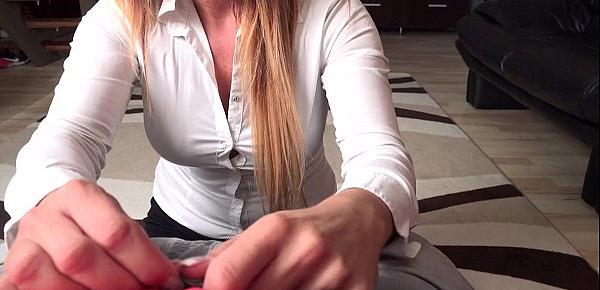  Larissa the MILF secretary trying to keep her job by a blowjob...